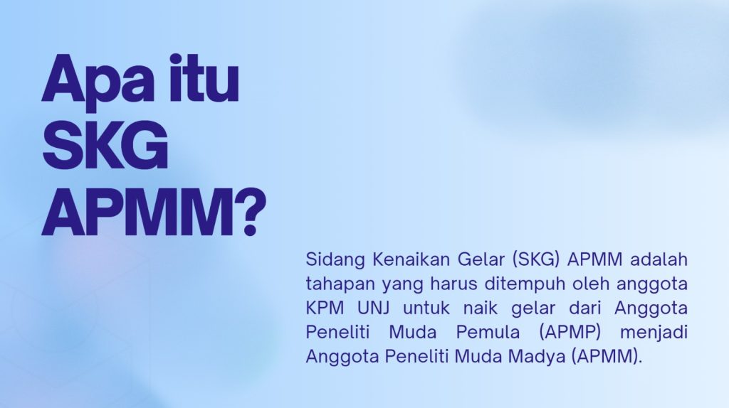 PRESS RELEASE SOSIALISASI SKG APMM KPM UNJ 2026 – Kelompok Peneliti Muda